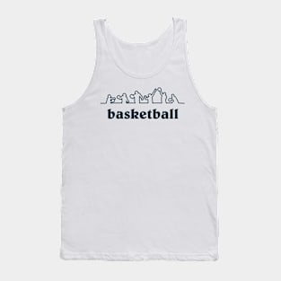 Line Art Basketball Player Tank Top